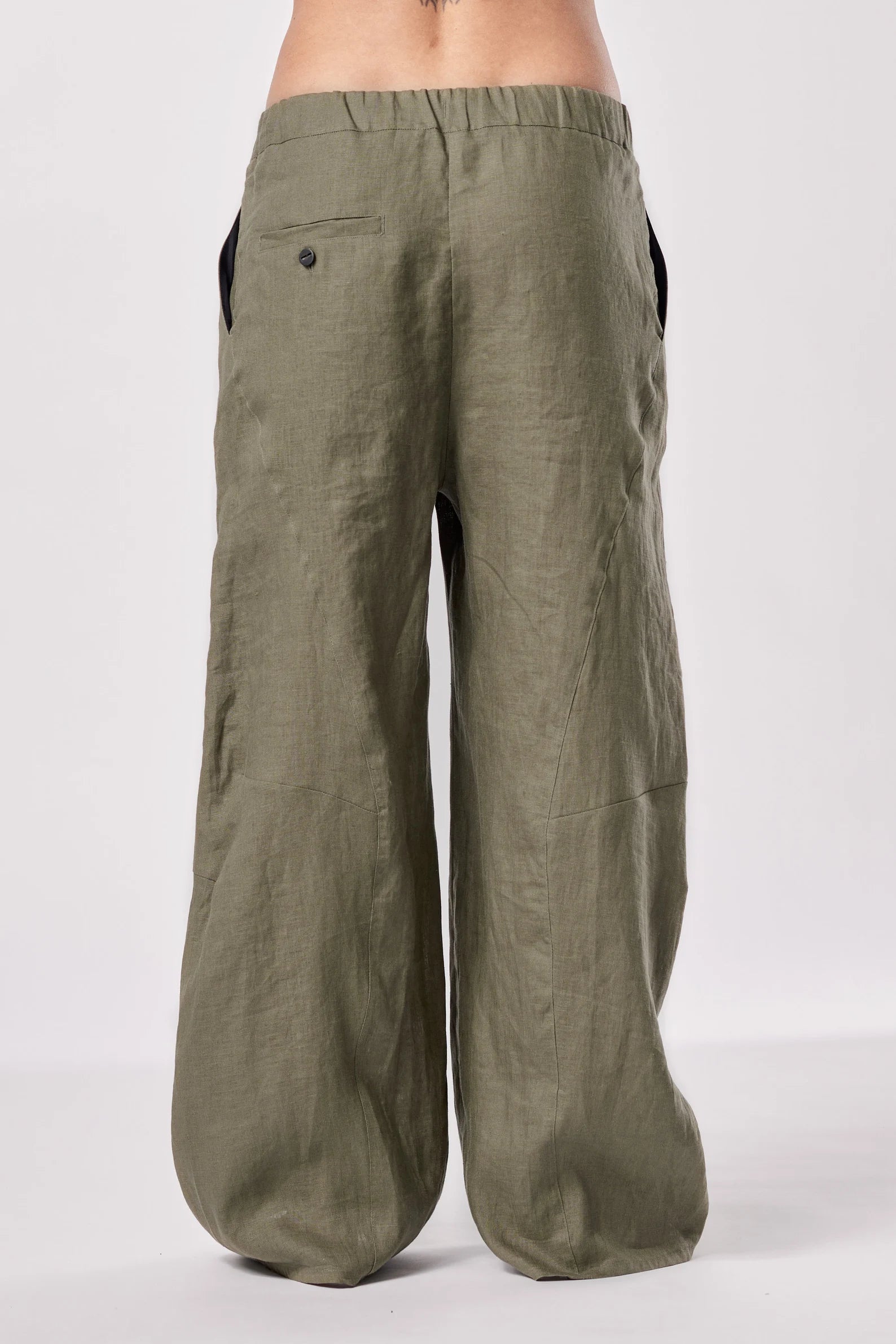 WIDE-LEG LINEN PANTS WITH POCKETS