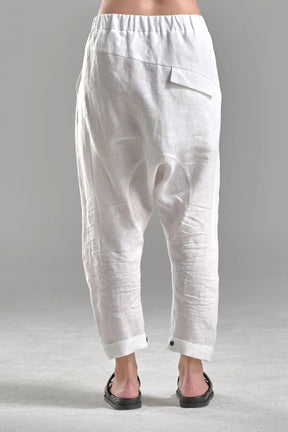 LOOSE CROPPED LINEN PANTS